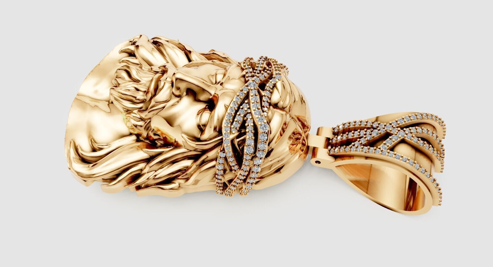 Jesus pendant 3D print model_1