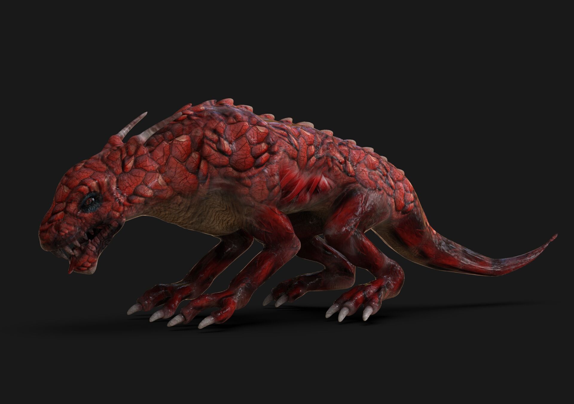 Beast Low-poly 3D model_2