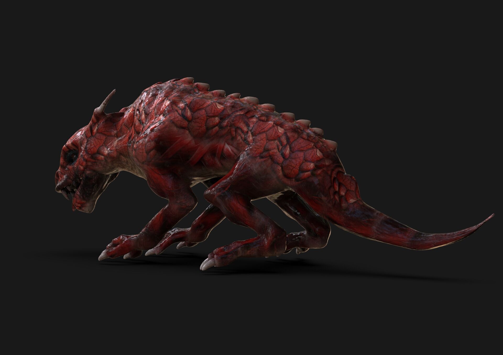 Beast Low-poly 3D model_4