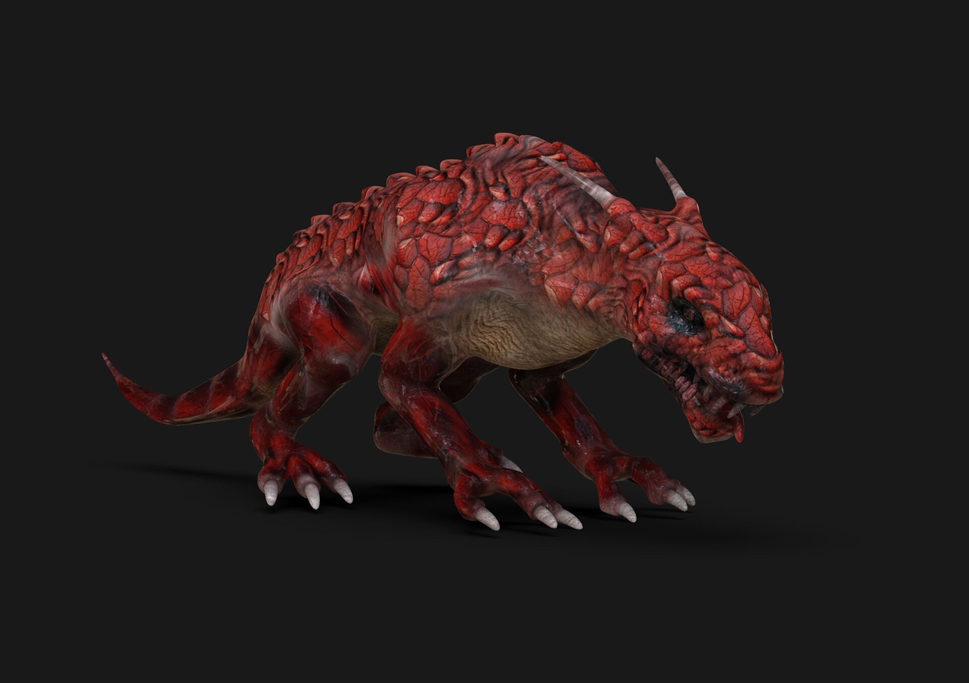 Beast Low-poly 3D model_3