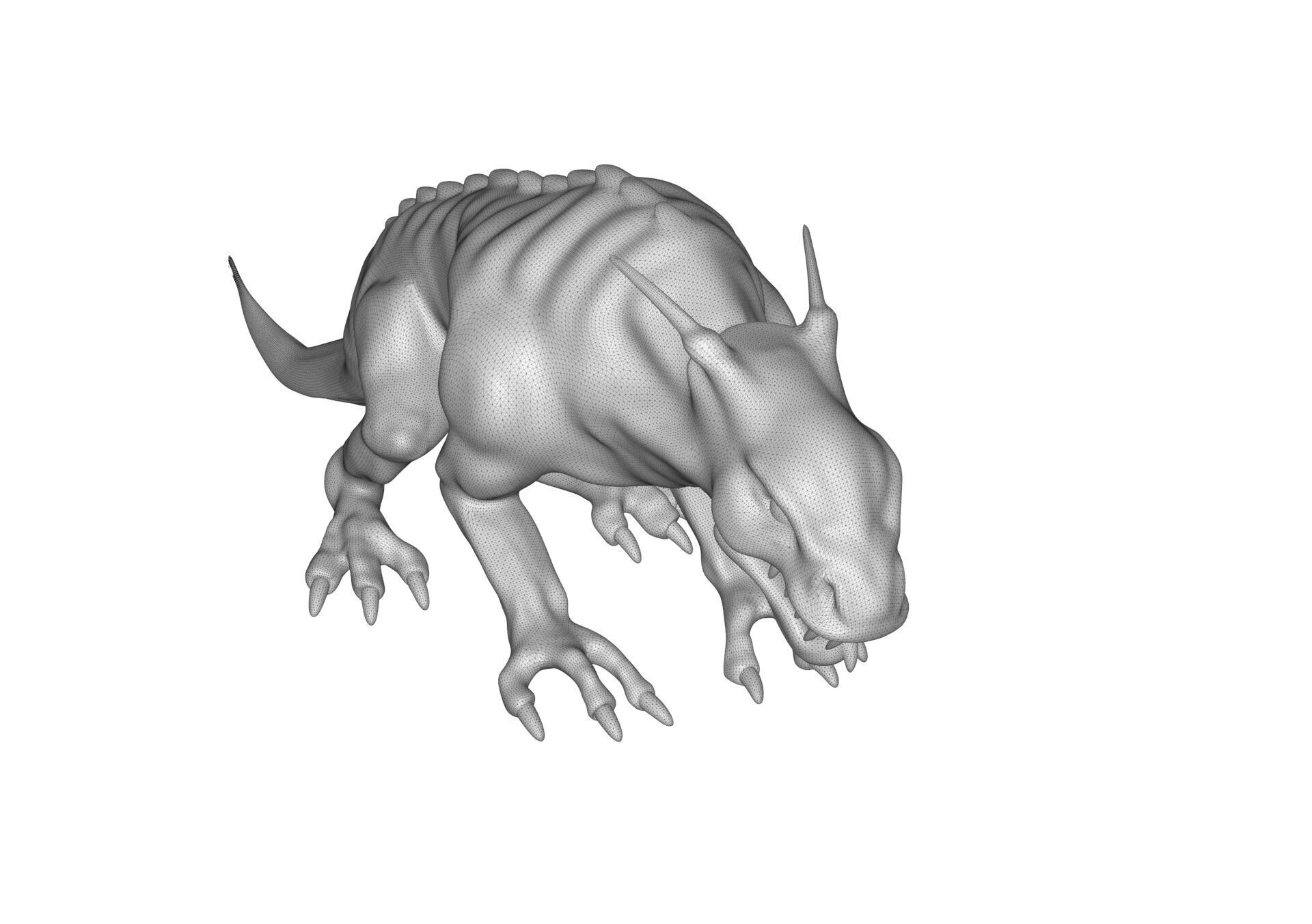 Beast Low-poly 3D model_7