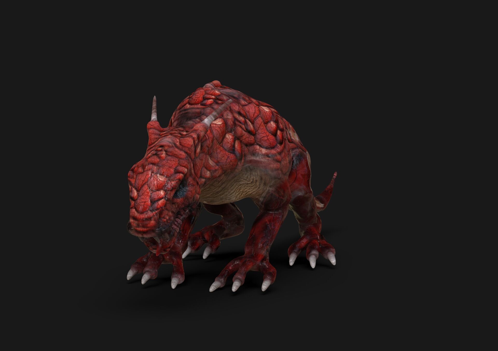 Beast Low-poly 3D model_5