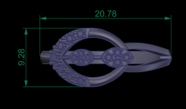 diamond pendant set 3D print model_3