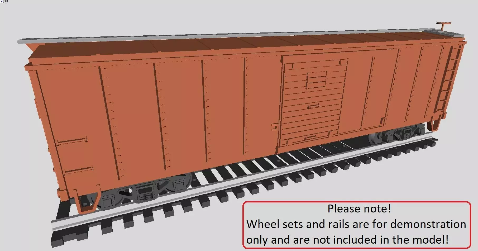 Printable Pennsylvania Railroad X29 Boxcar 1924 in H0 Scale 3D print model_0