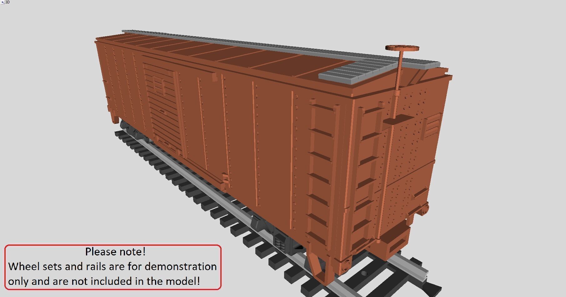 Printable Pennsylvania Railroad X29 Boxcar 1924 in H0 Scale 3D print model_2