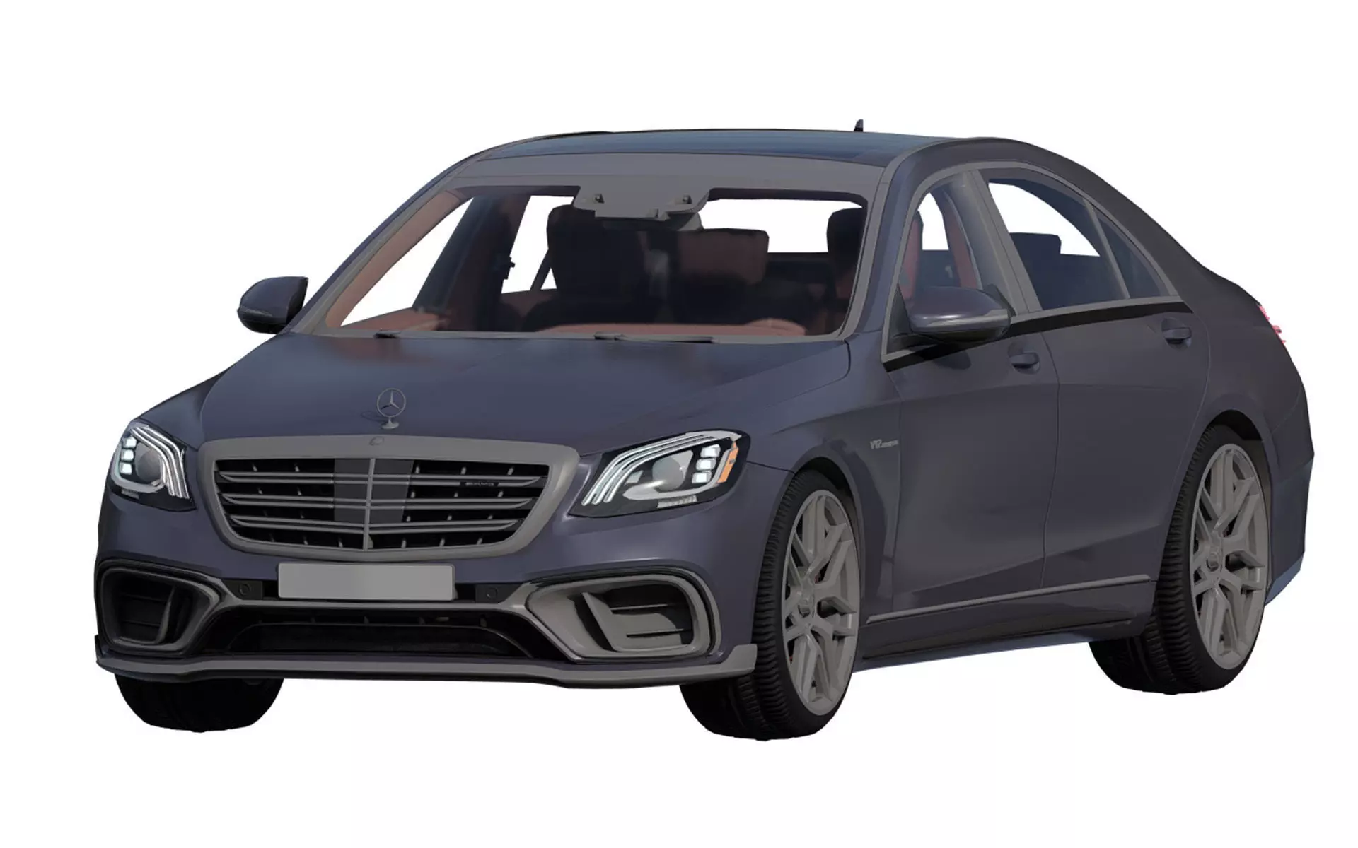 Mercedes S65 AMG with interior 3D model_0
