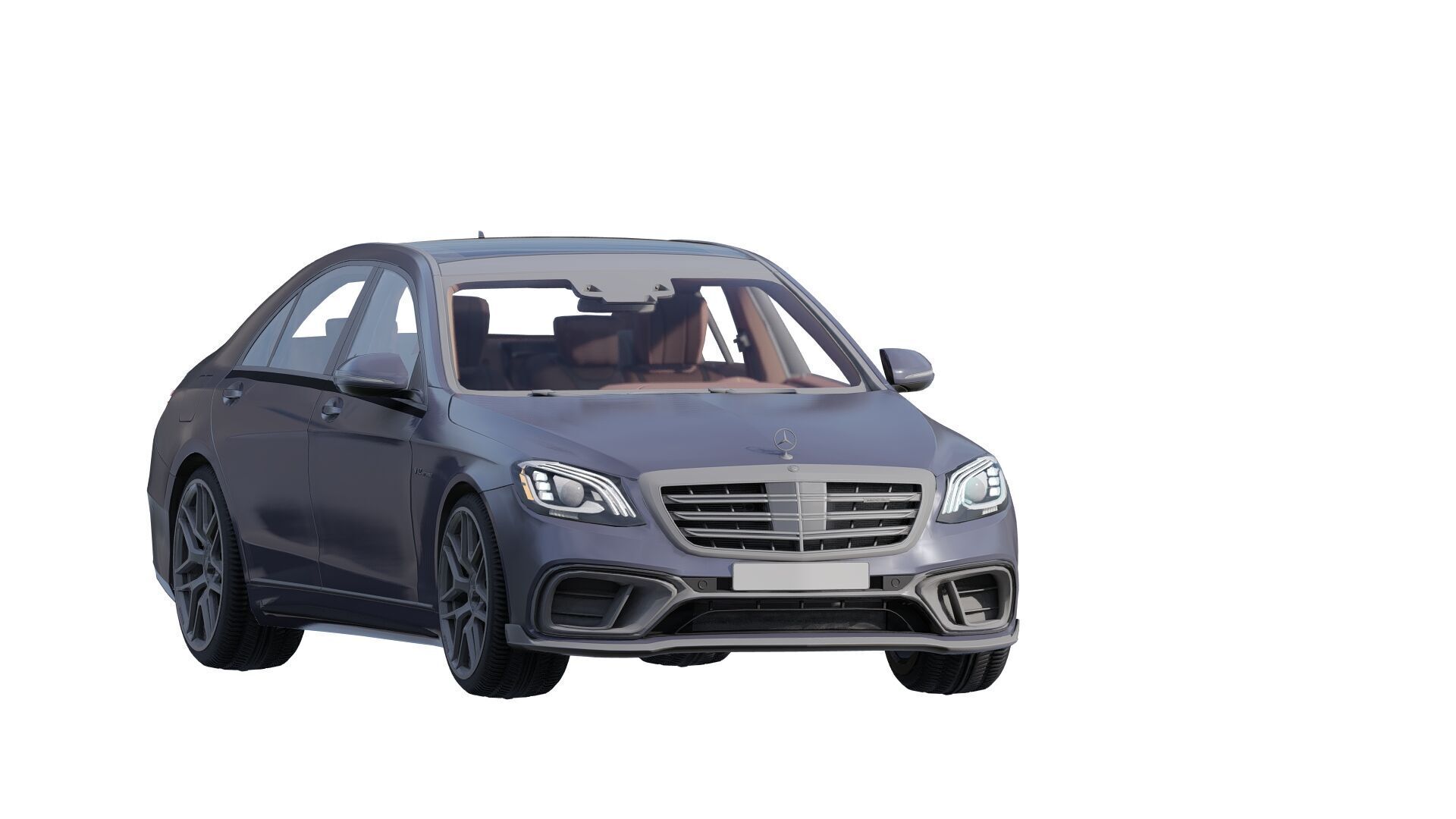 Mercedes S65 AMG with interior 3D model_12