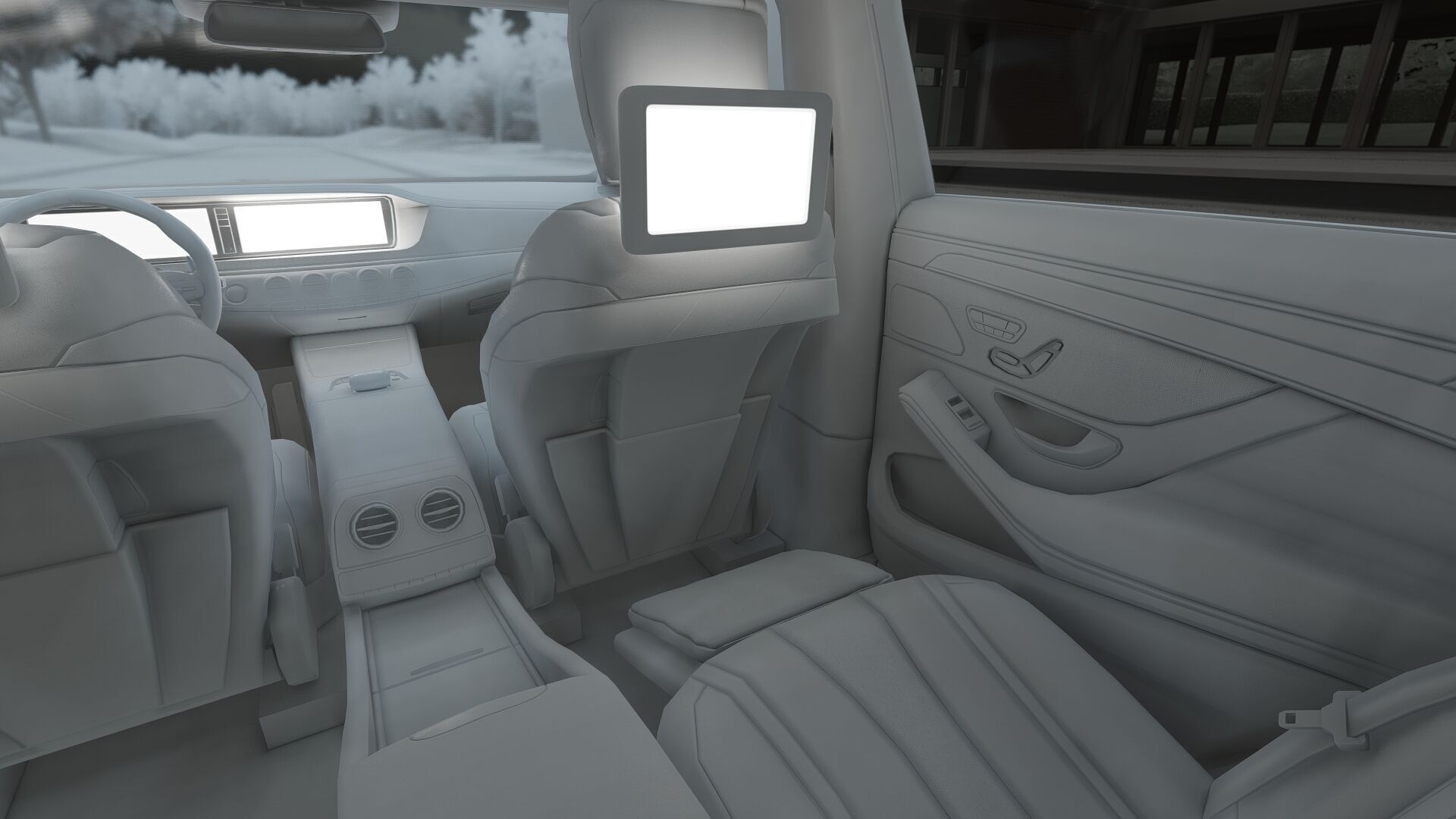 Mercedes S65 AMG with interior 3D model_49