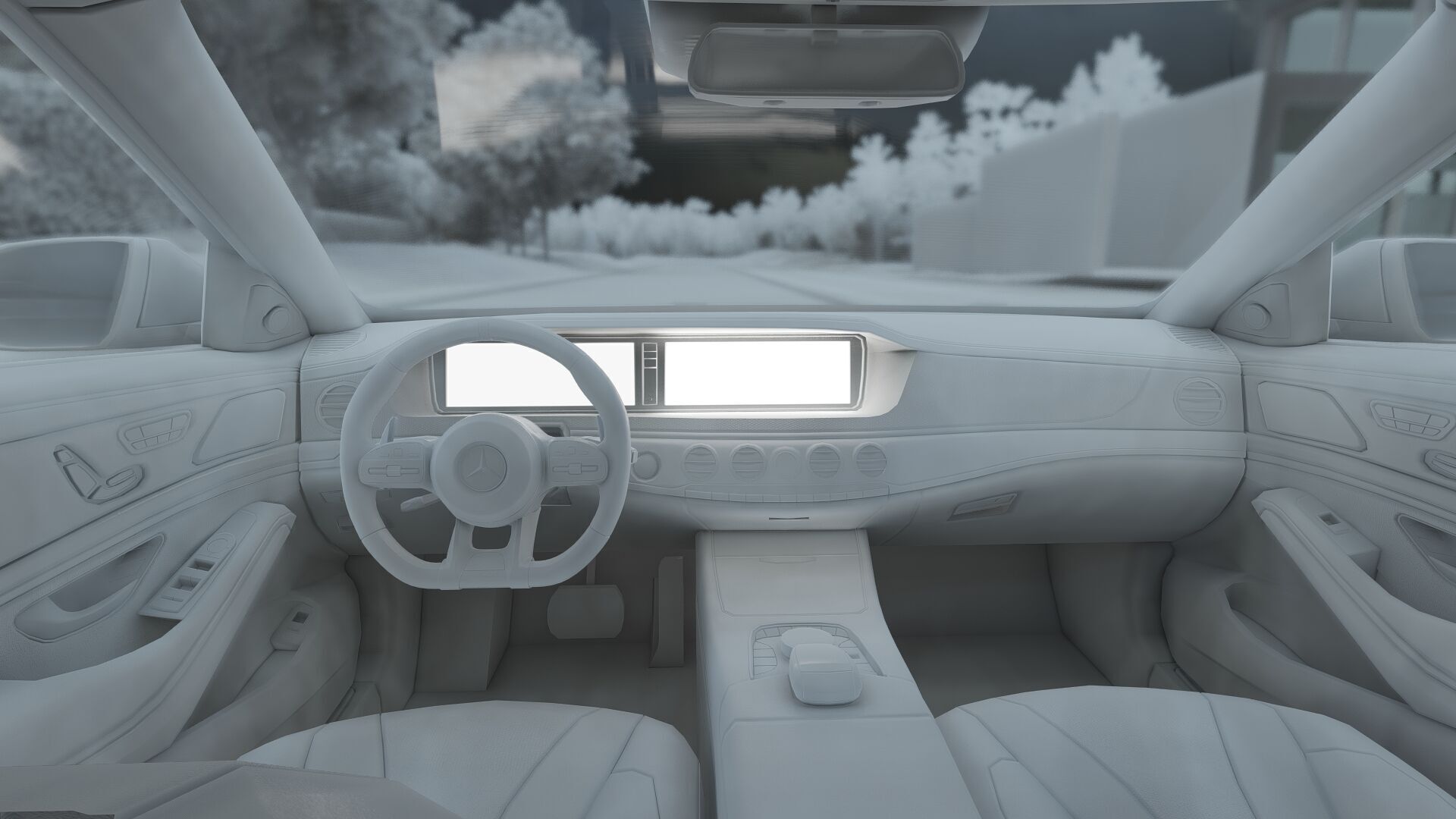 Mercedes S65 AMG with interior 3D model_47