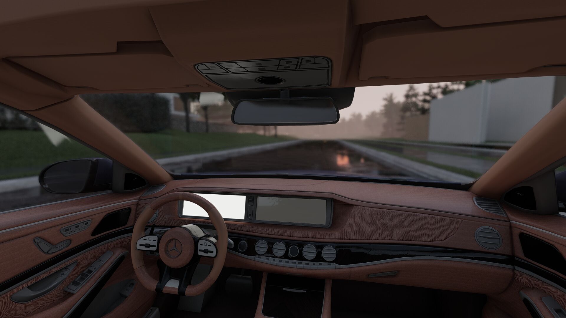 Mercedes S65 AMG with interior 3D model_38