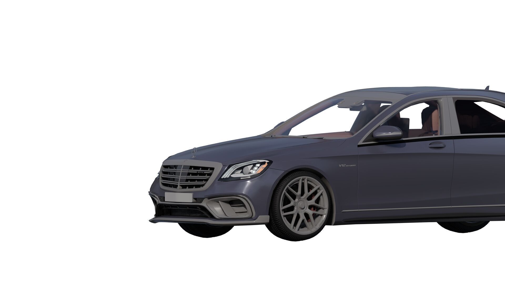 Mercedes S65 AMG with interior 3D model_2