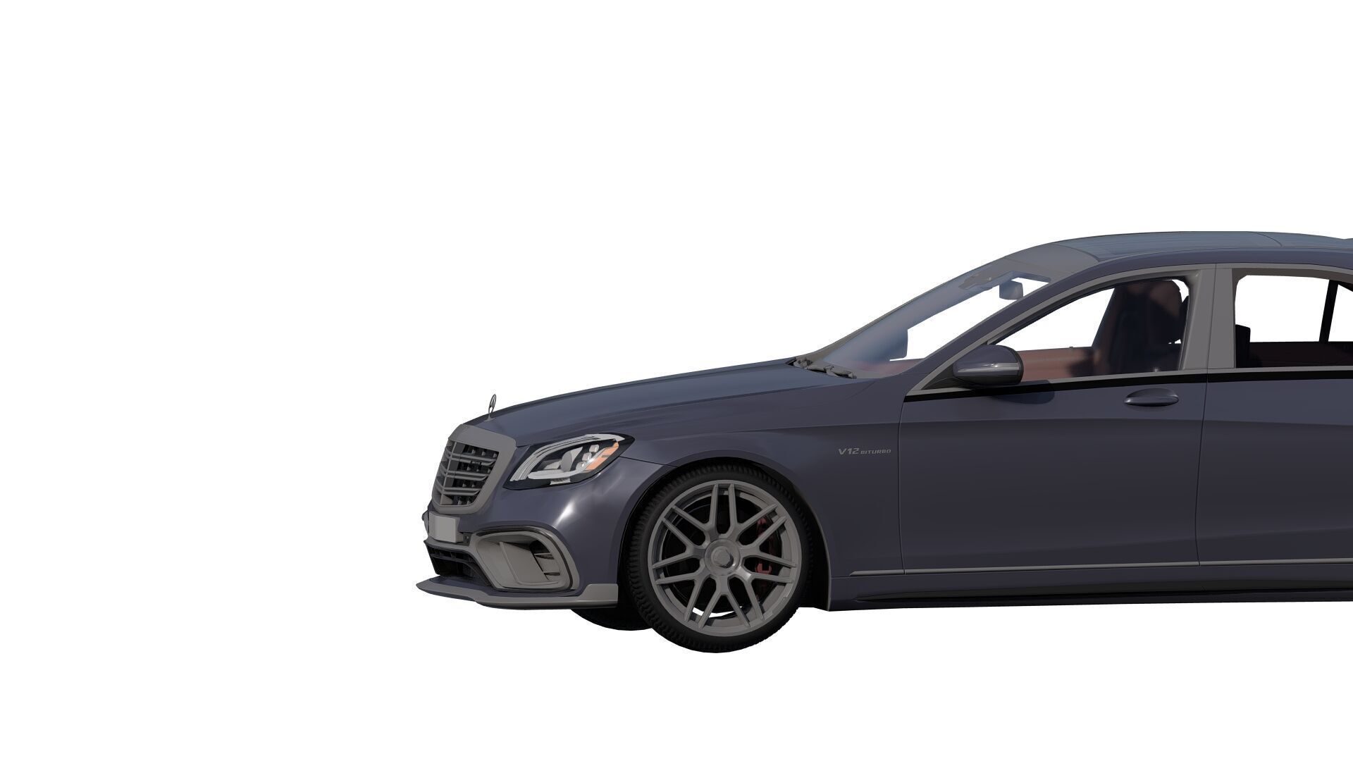 Mercedes S65 AMG with interior 3D model_3