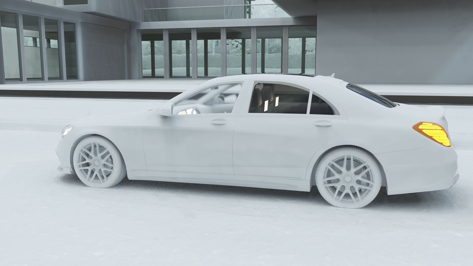 Mercedes S65 AMG with interior 3D model_41