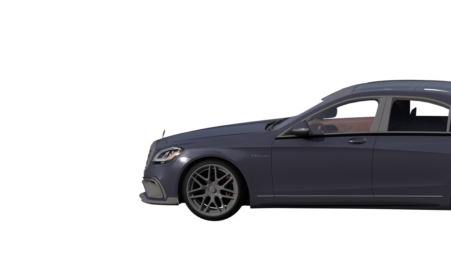 Mercedes S65 AMG with interior 3D model_4