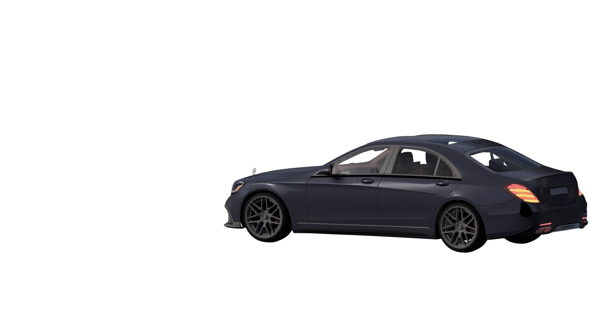 Mercedes S65 AMG with interior 3D model_5