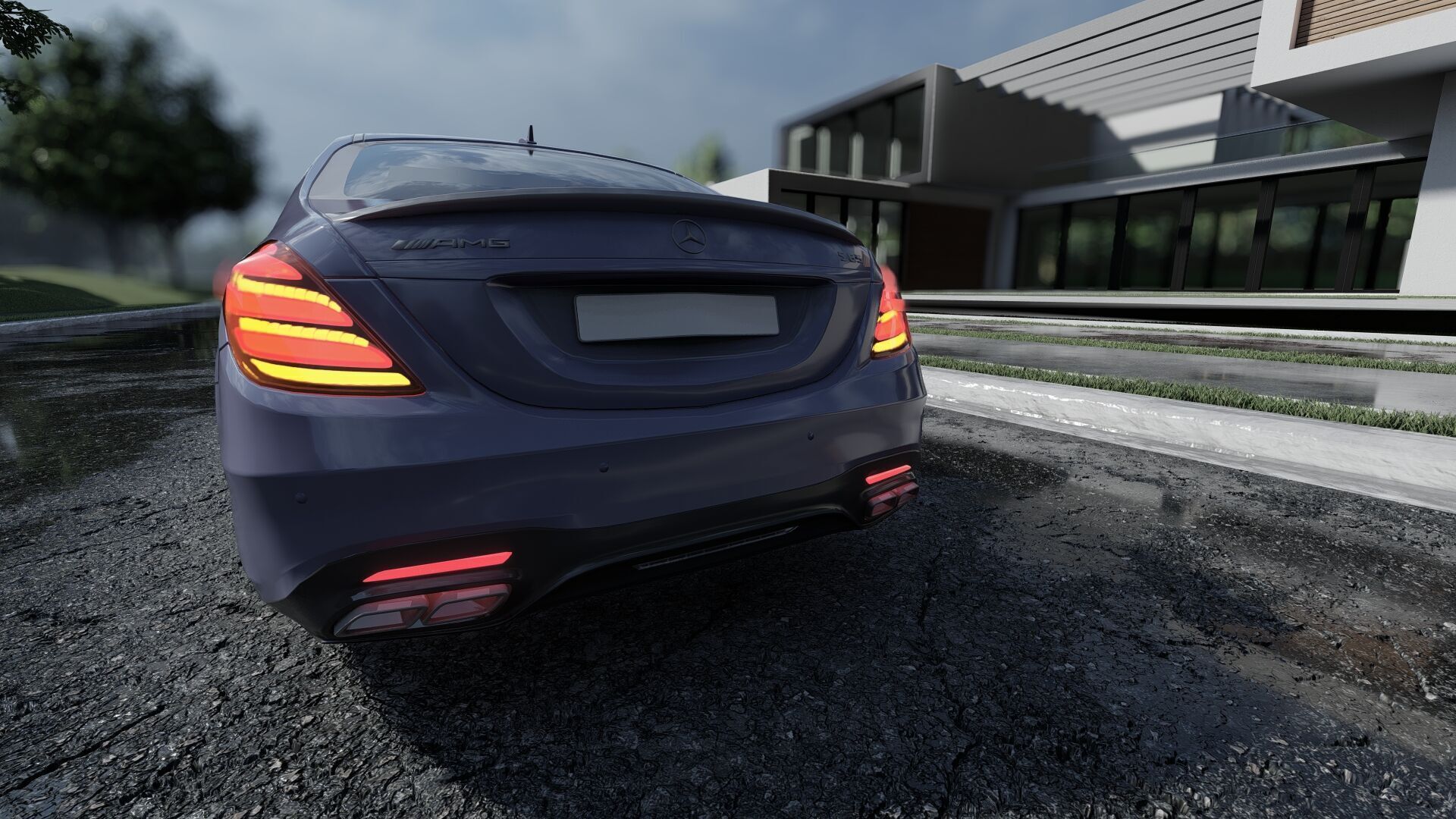 Mercedes S65 AMG with interior 3D model_19