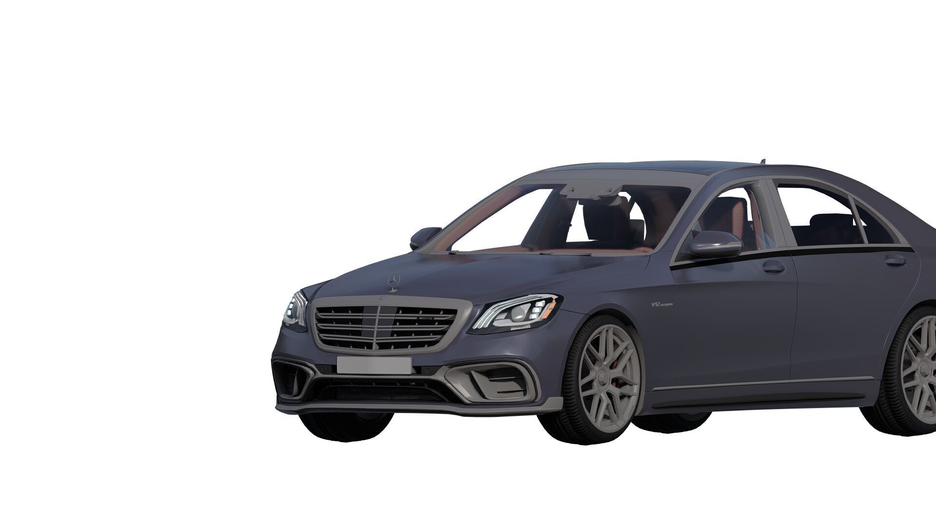 Mercedes S65 AMG with interior 3D model_1