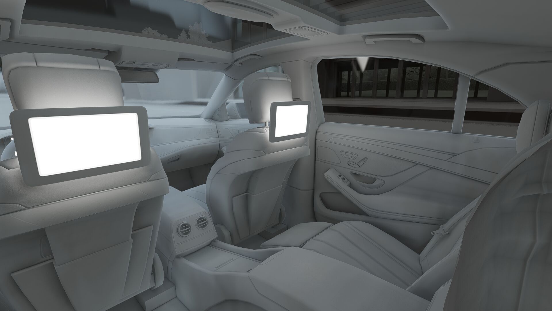 Mercedes S65 AMG with interior 3D model_46