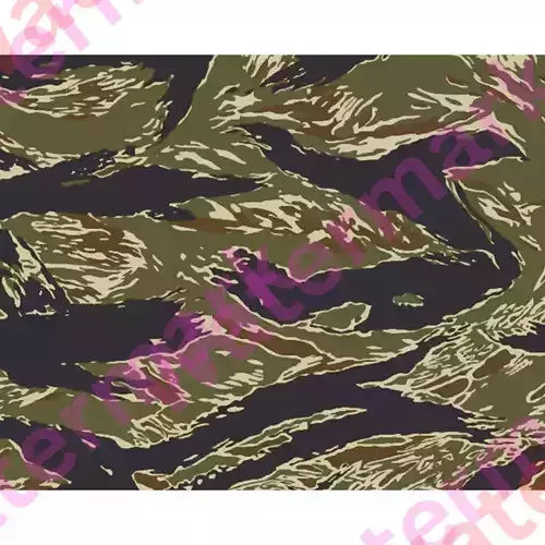 Tiled Jungle Tiger Stripe Camouflage Pattern 