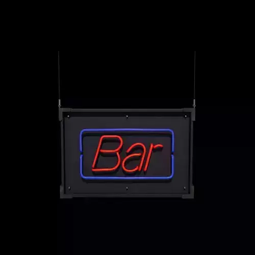 Bar Neon Sign  3D model