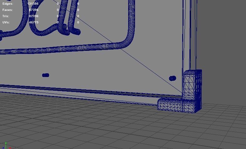 Bar Neon Sign 3D model_12