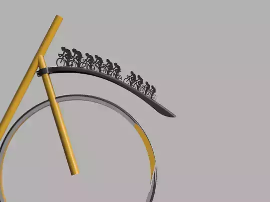 Modular Rear Bike Fender V3 3D print model