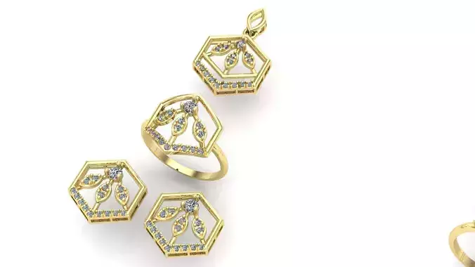 diamond pendant set 