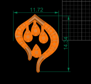 diamond pendant set 3D print model_3