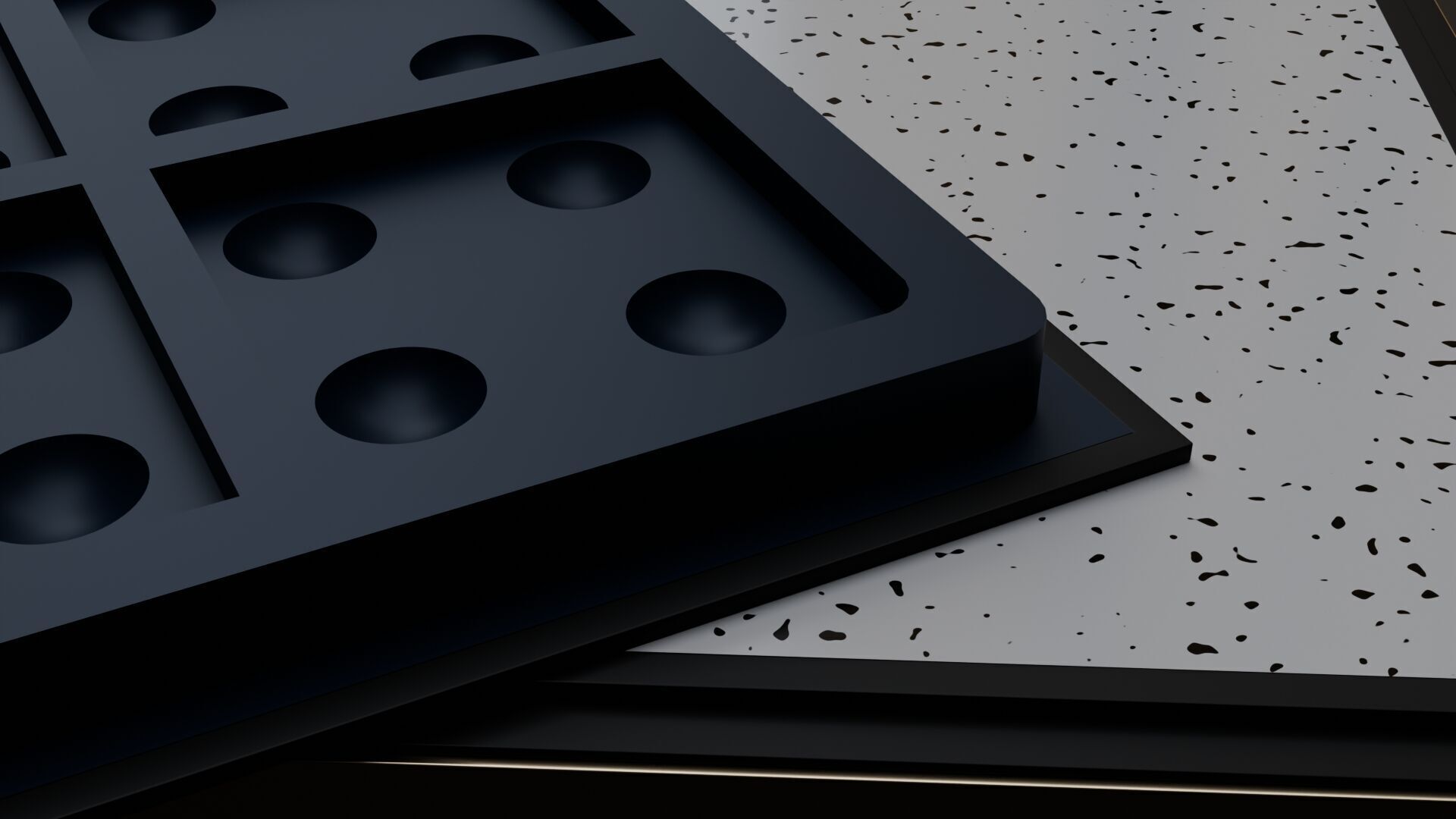 3D Raised Floor  Solid Panel with pedestal and stringer Model 3D model_8