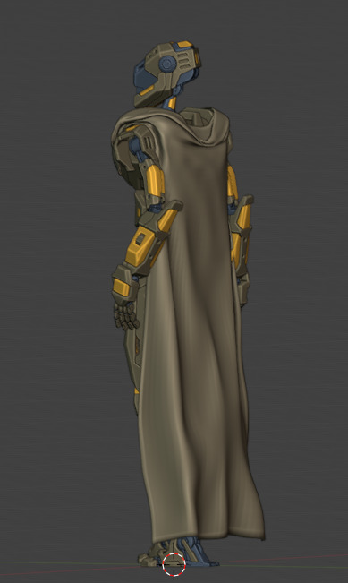 Realistic Metal Robot - Dorid Rigged Ready for Animation Low-poly 3D model_3