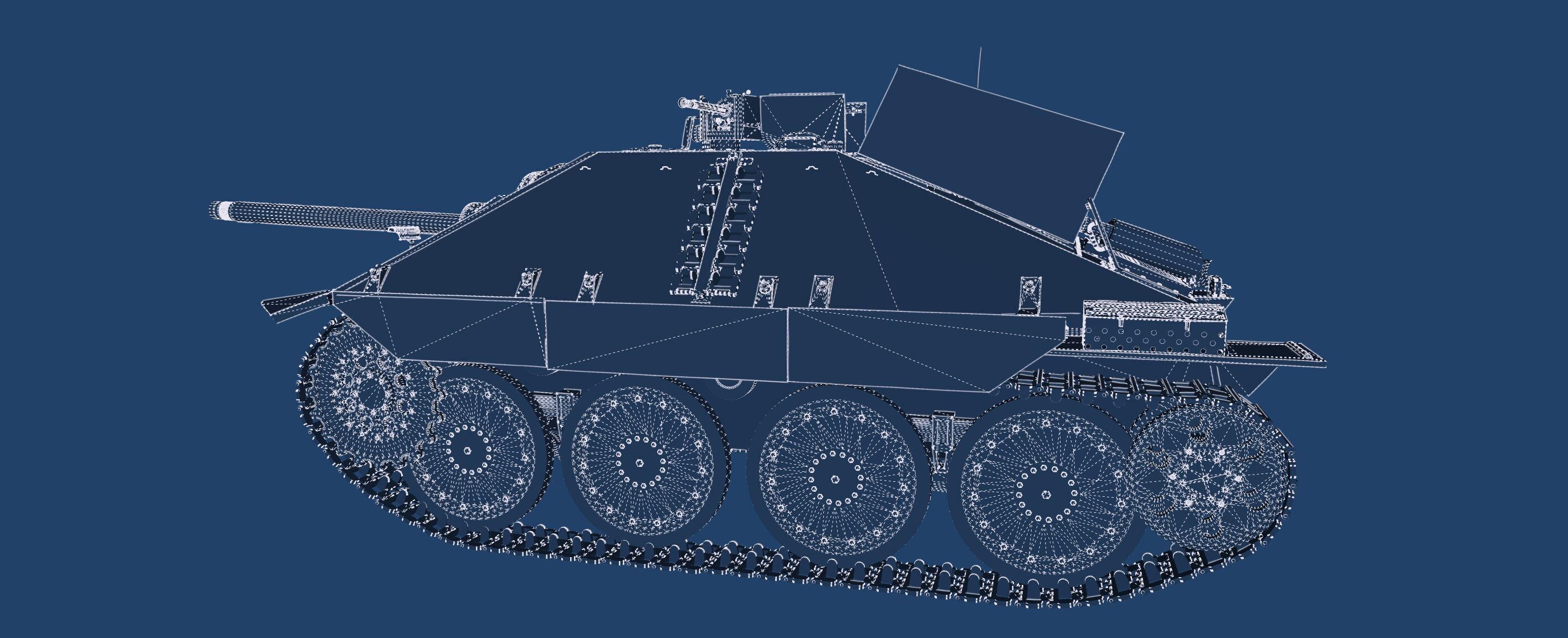 Jagdpanzer 38 Hetzer with interior 3D model_27