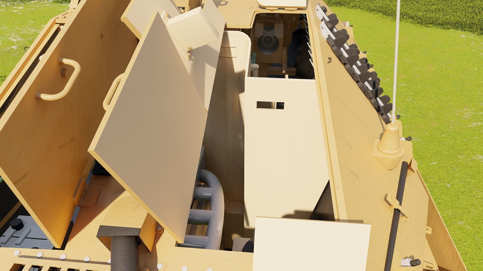 Jagdpanzer 38 Hetzer with interior 3D model_12