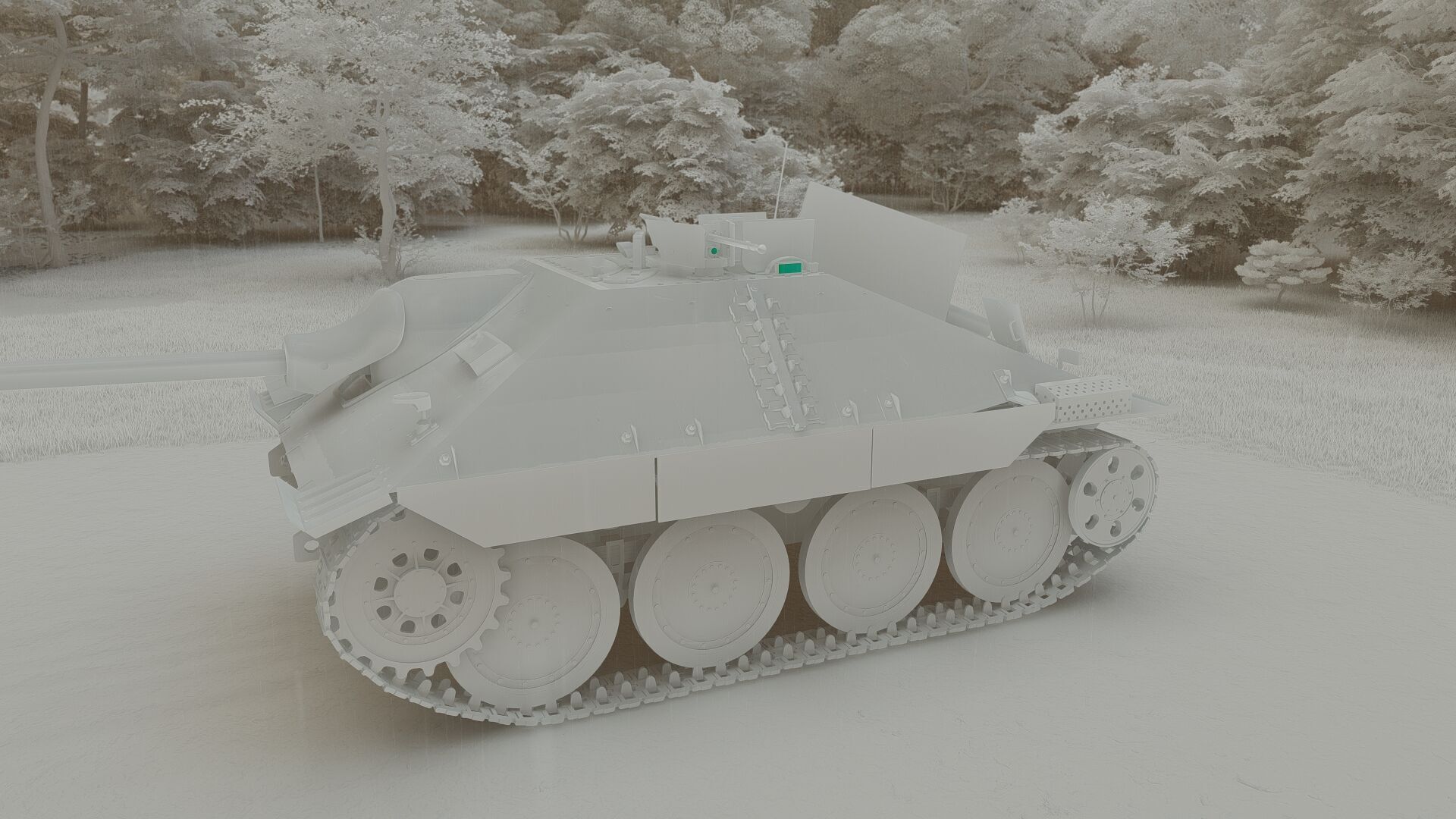 Jagdpanzer 38 Hetzer with interior 3D model_23