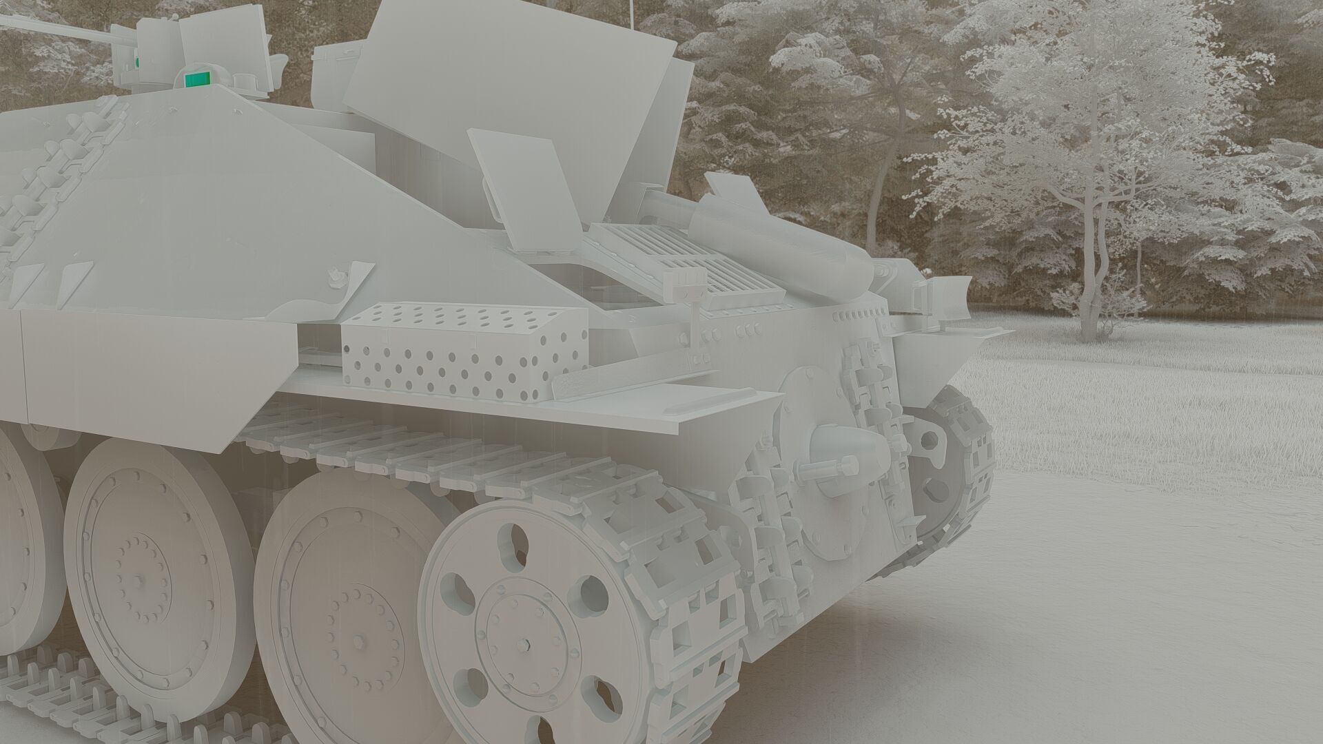 Jagdpanzer 38 Hetzer with interior 3D model_25