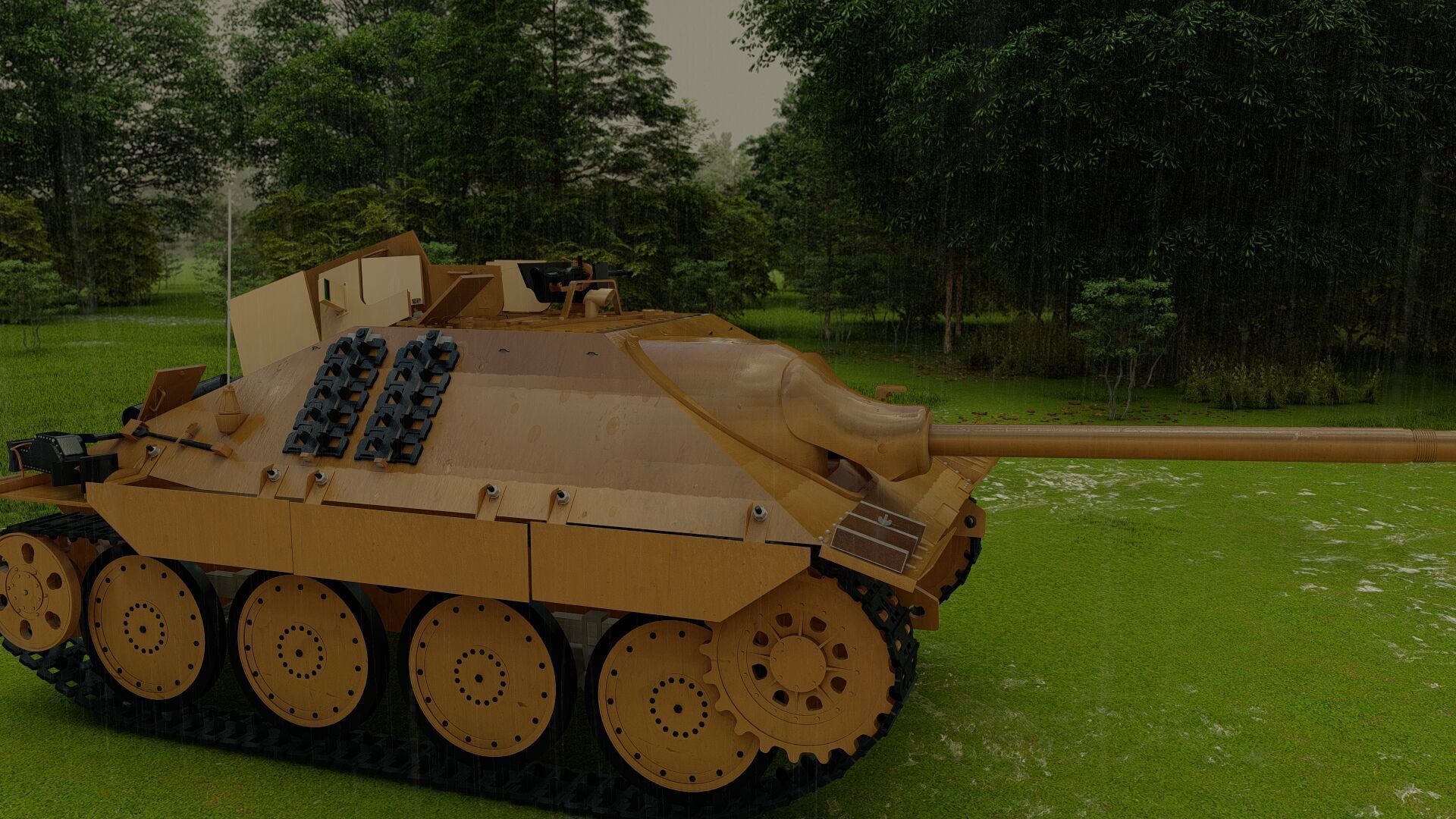 Jagdpanzer 38 Hetzer with interior 3D model_19