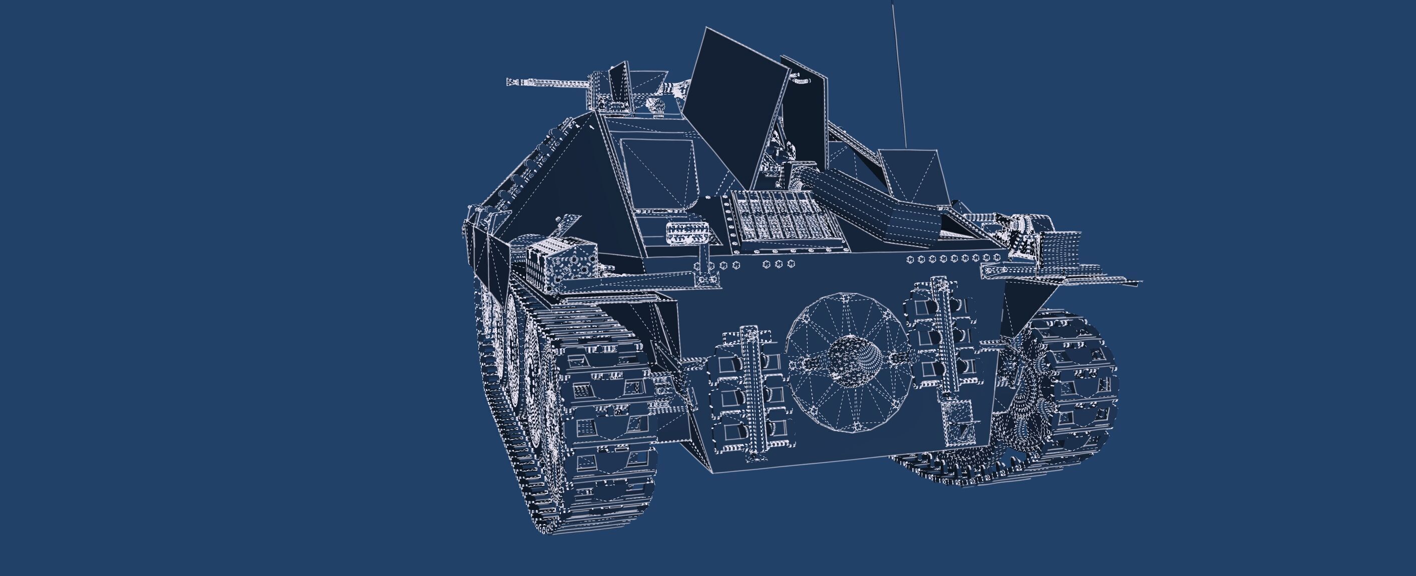 Jagdpanzer 38 Hetzer with interior 3D model_28