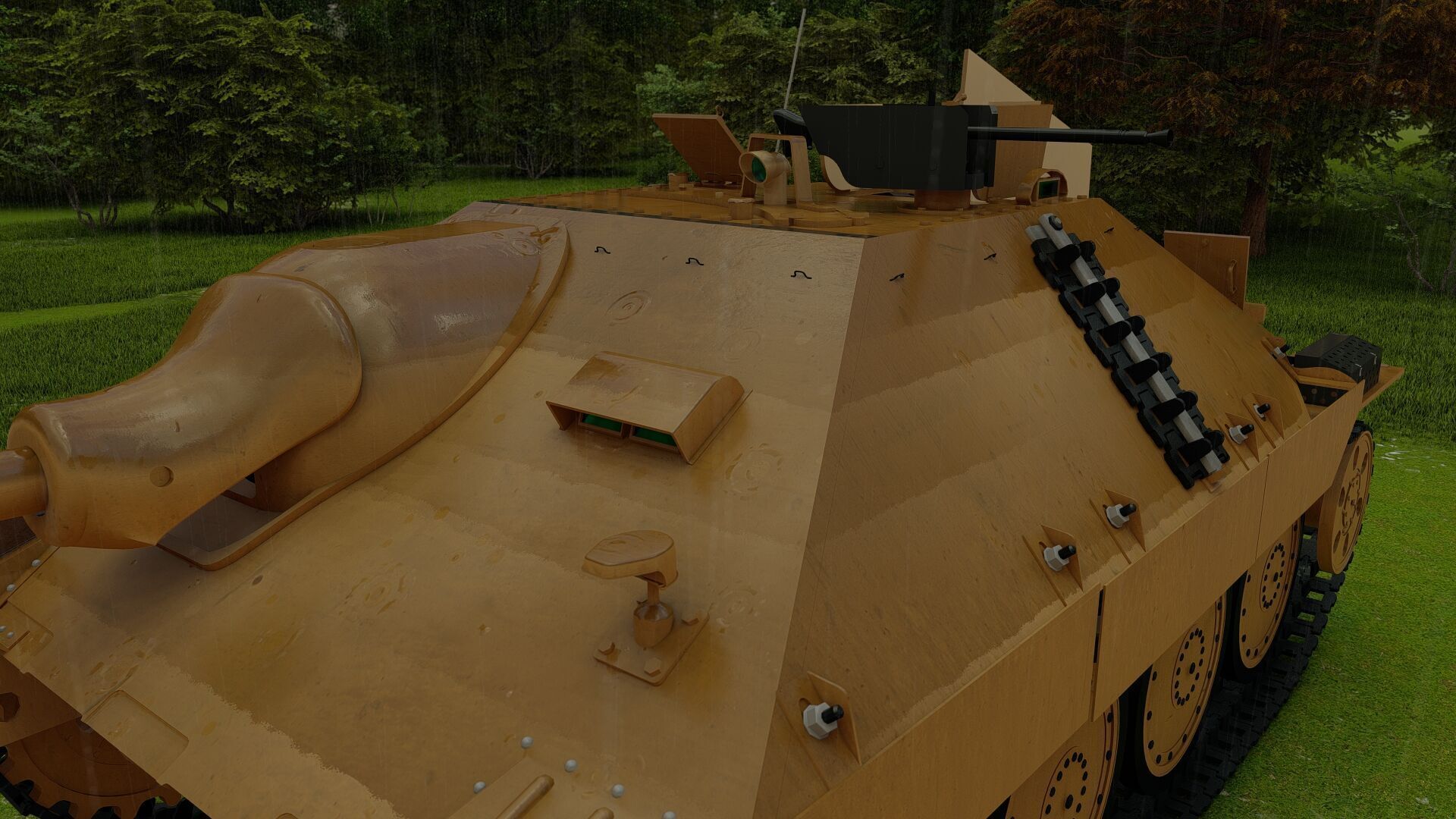 Jagdpanzer 38 Hetzer with interior 3D model_21