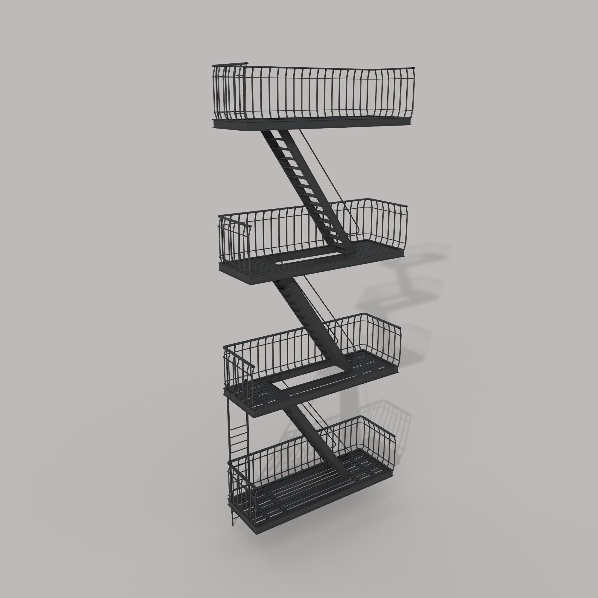 Fire Escape 3D model_2