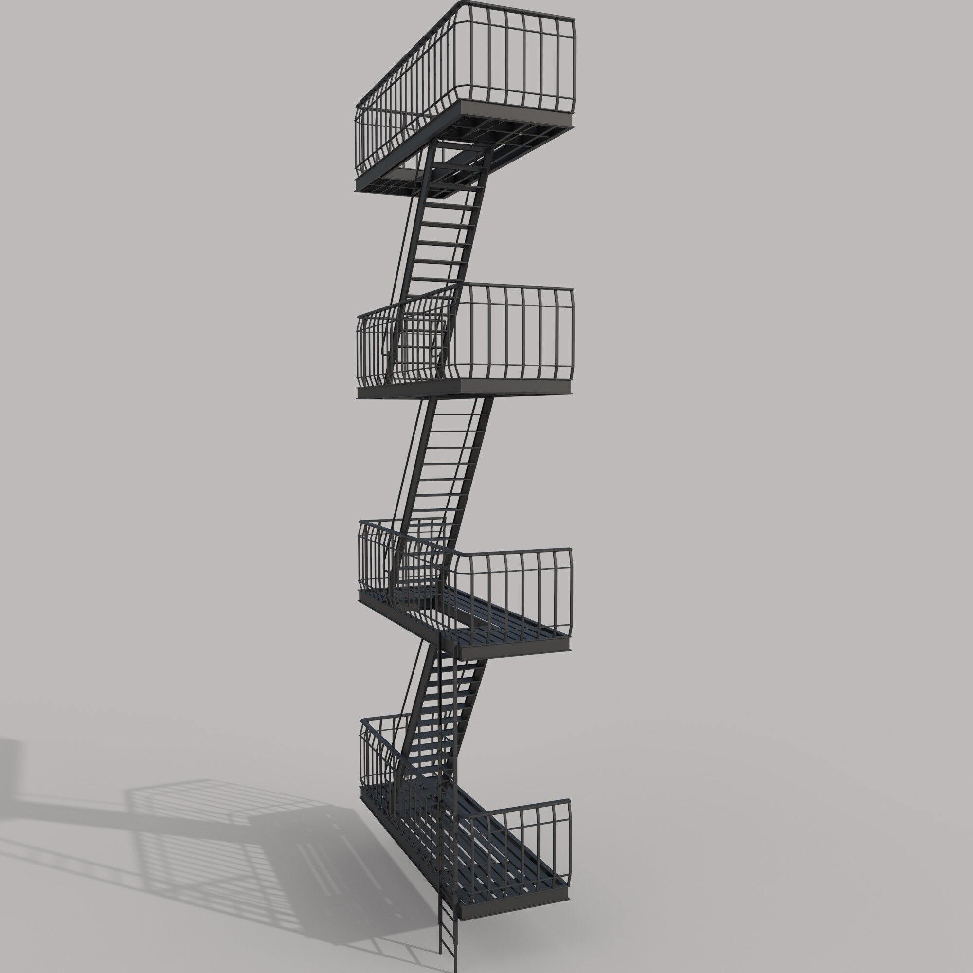 Fire Escape 3D model_3