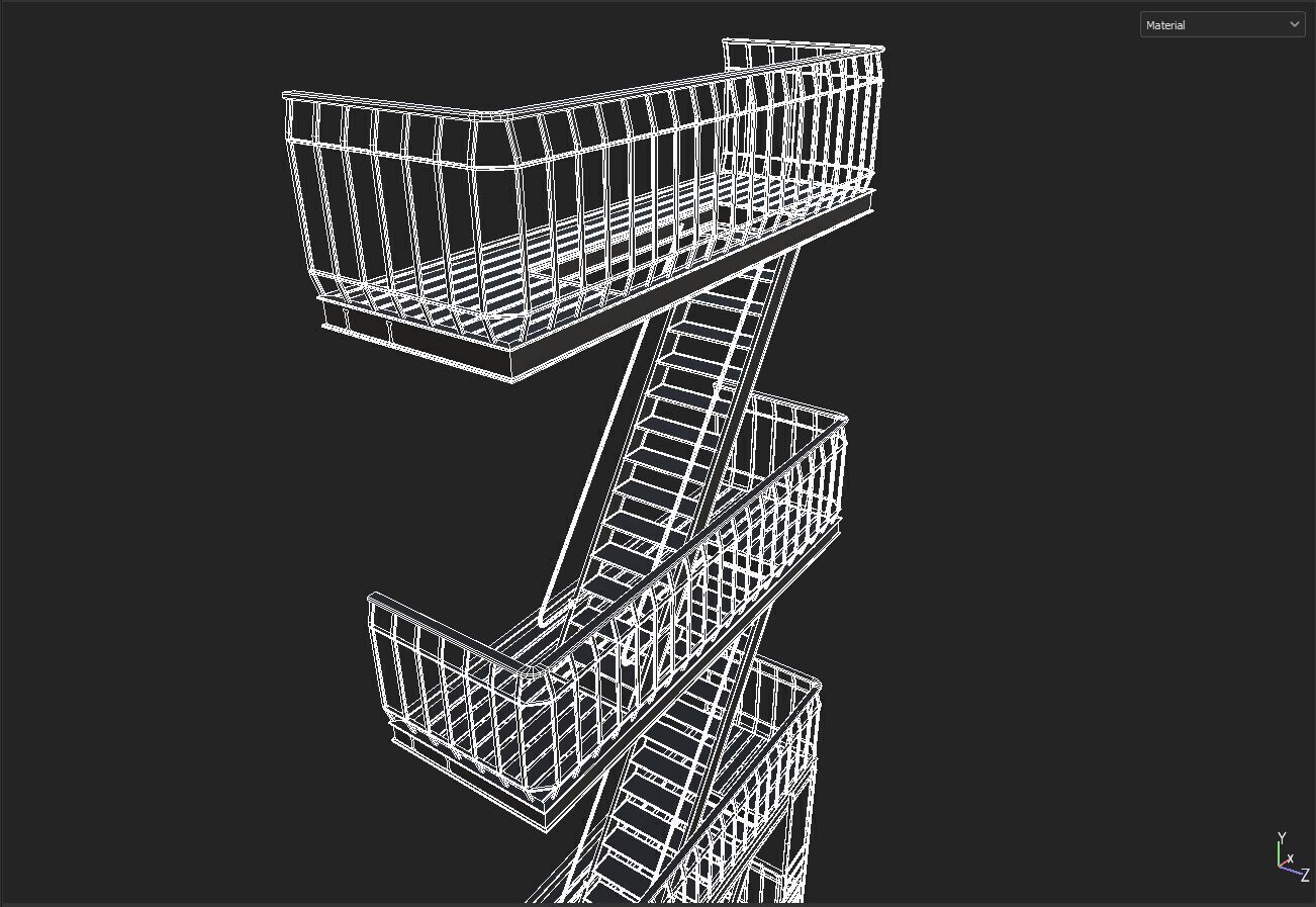 Fire Escape 3D model_8