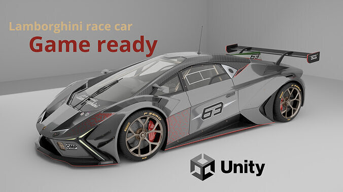Lamborghini race car Game ready