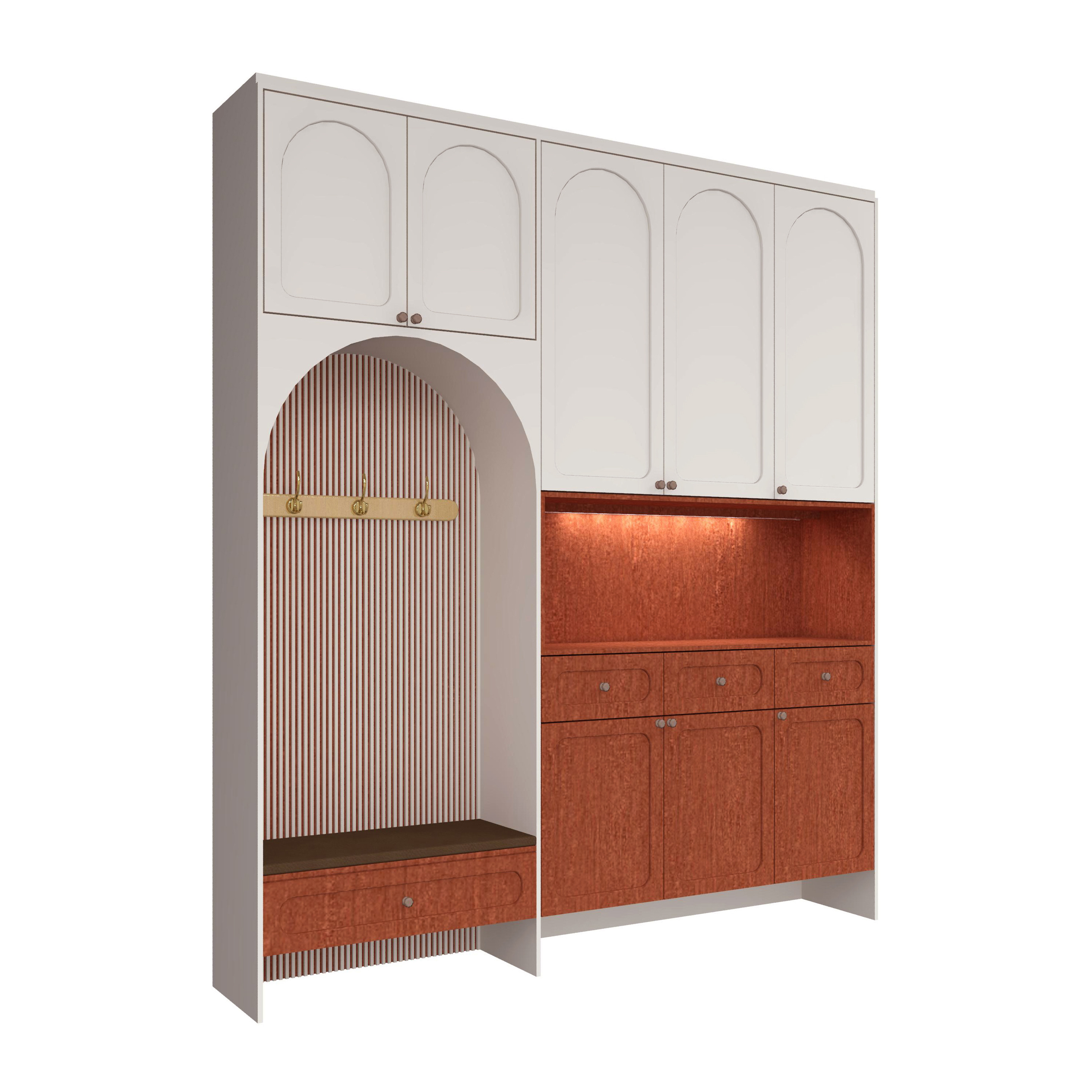 Parametric Entryway Closet and Shoe Rack Revit Family 3D model | CGTrader