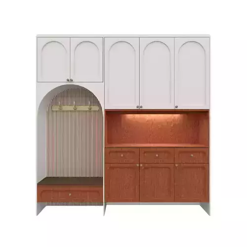 Parametric Entryway Closet and Shoe Rack Revit Family 3D model