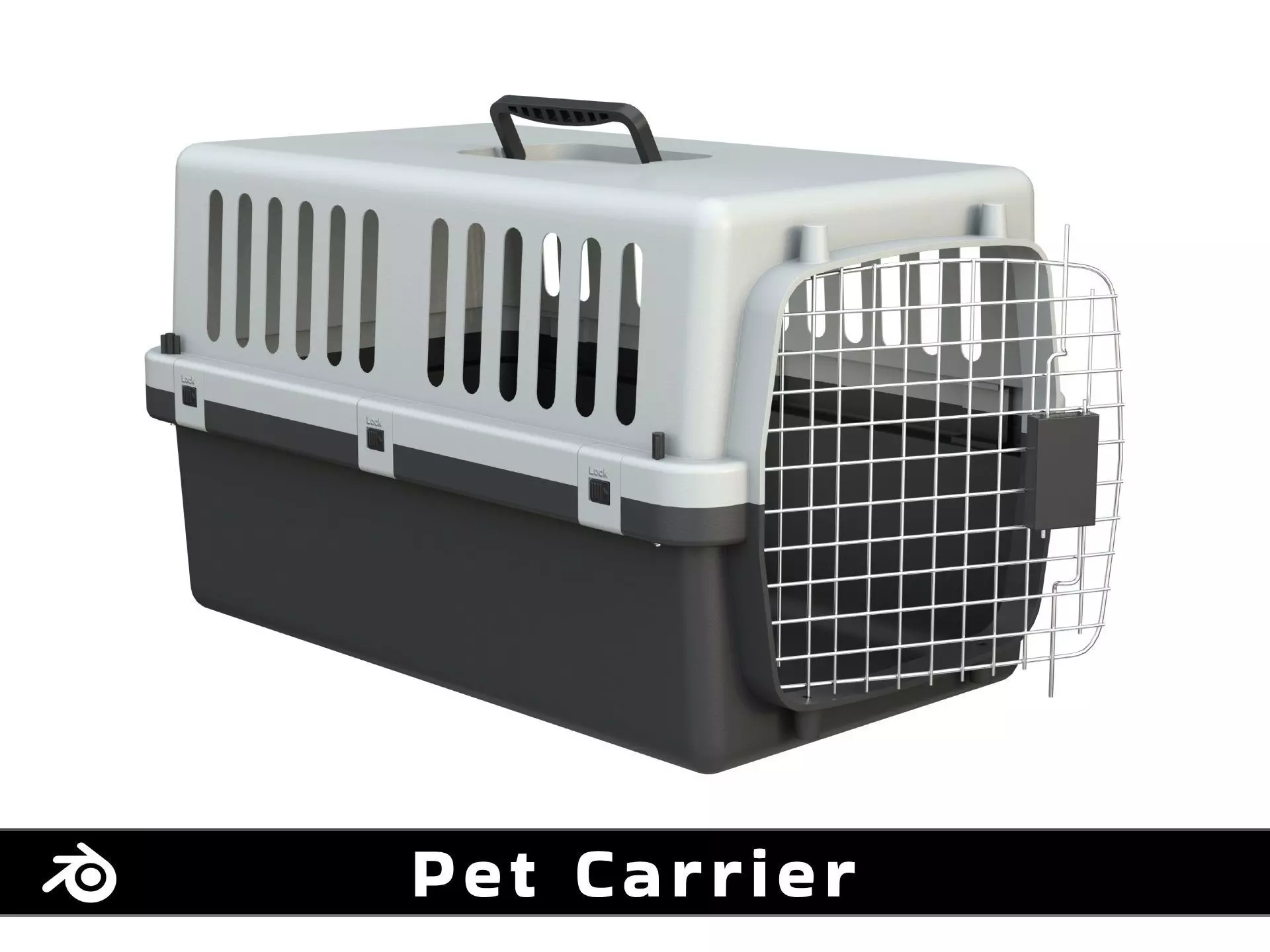 Pet Carrier Low-poly 3D model_0
