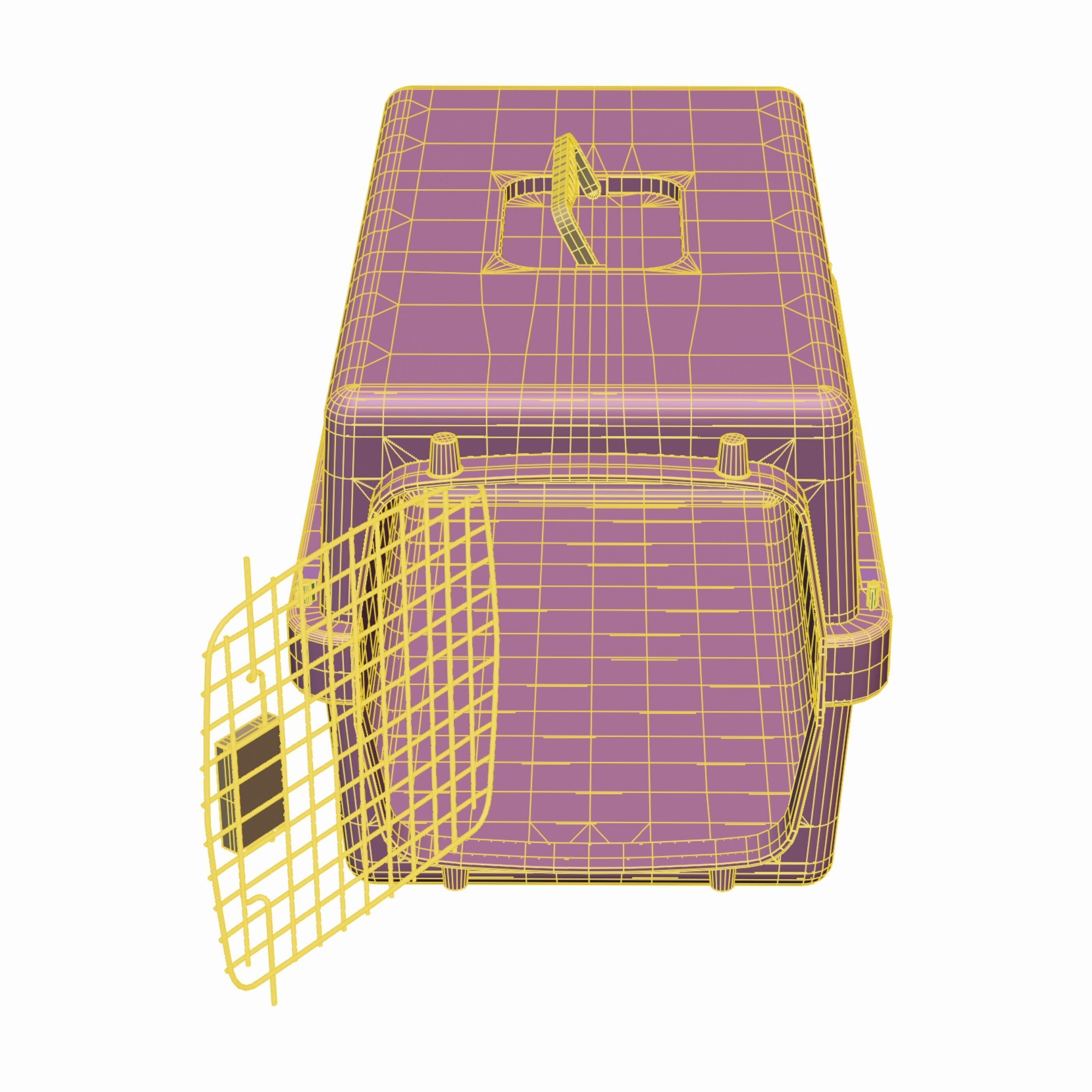 Pet Carrier Low-poly 3D model_7