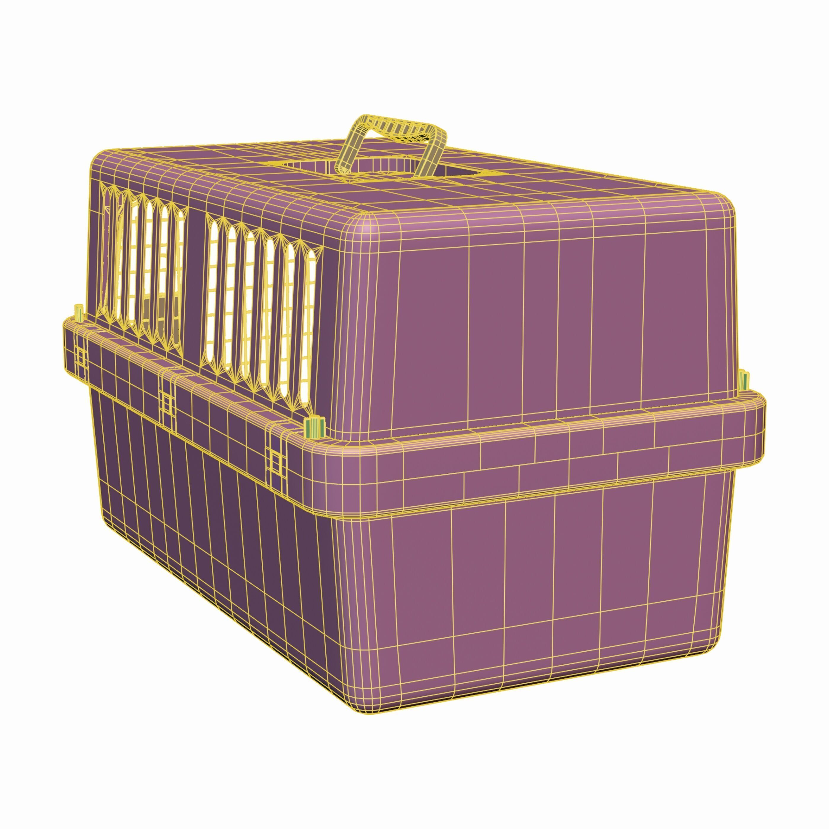 Pet Carrier Low-poly 3D model_10