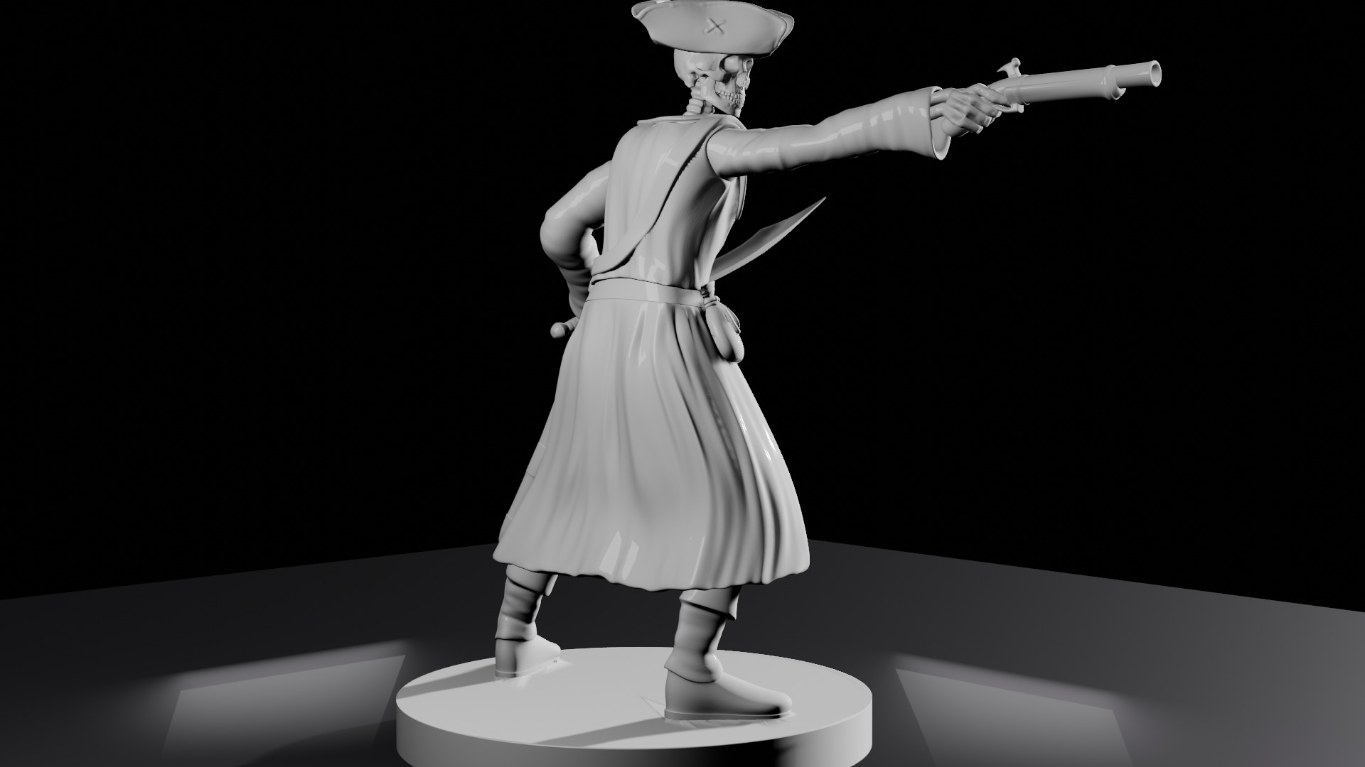 Skeleton Pirate 3D Model Ready for 3D Printing 3D print model_2