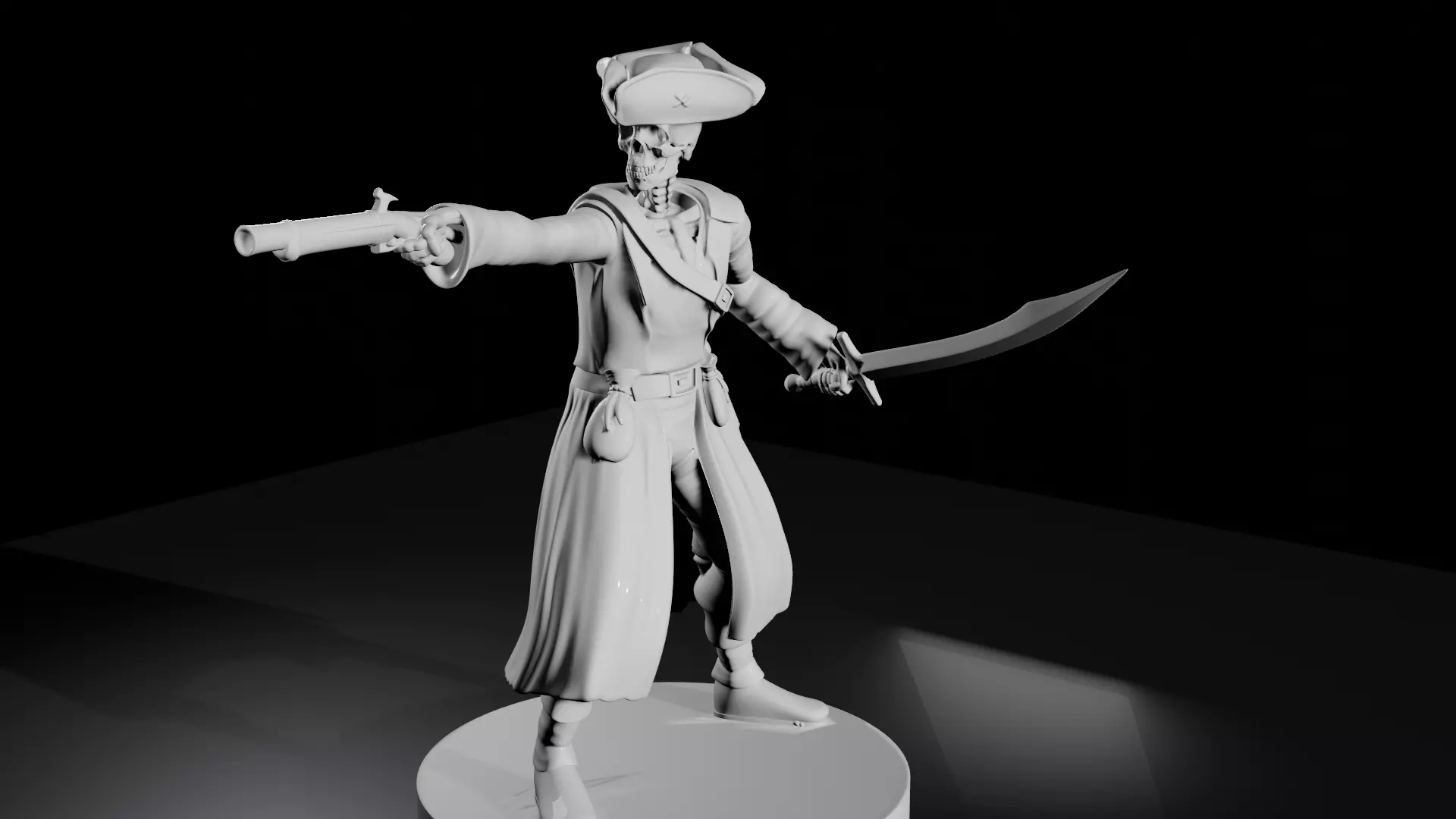 Skeleton Pirate 3D Model Ready for 3D Printing 3D print model_0