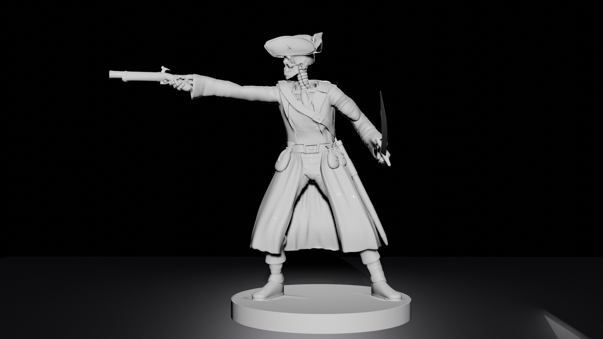 Skeleton Pirate 3D Model Ready for 3D Printing 3D print model_3