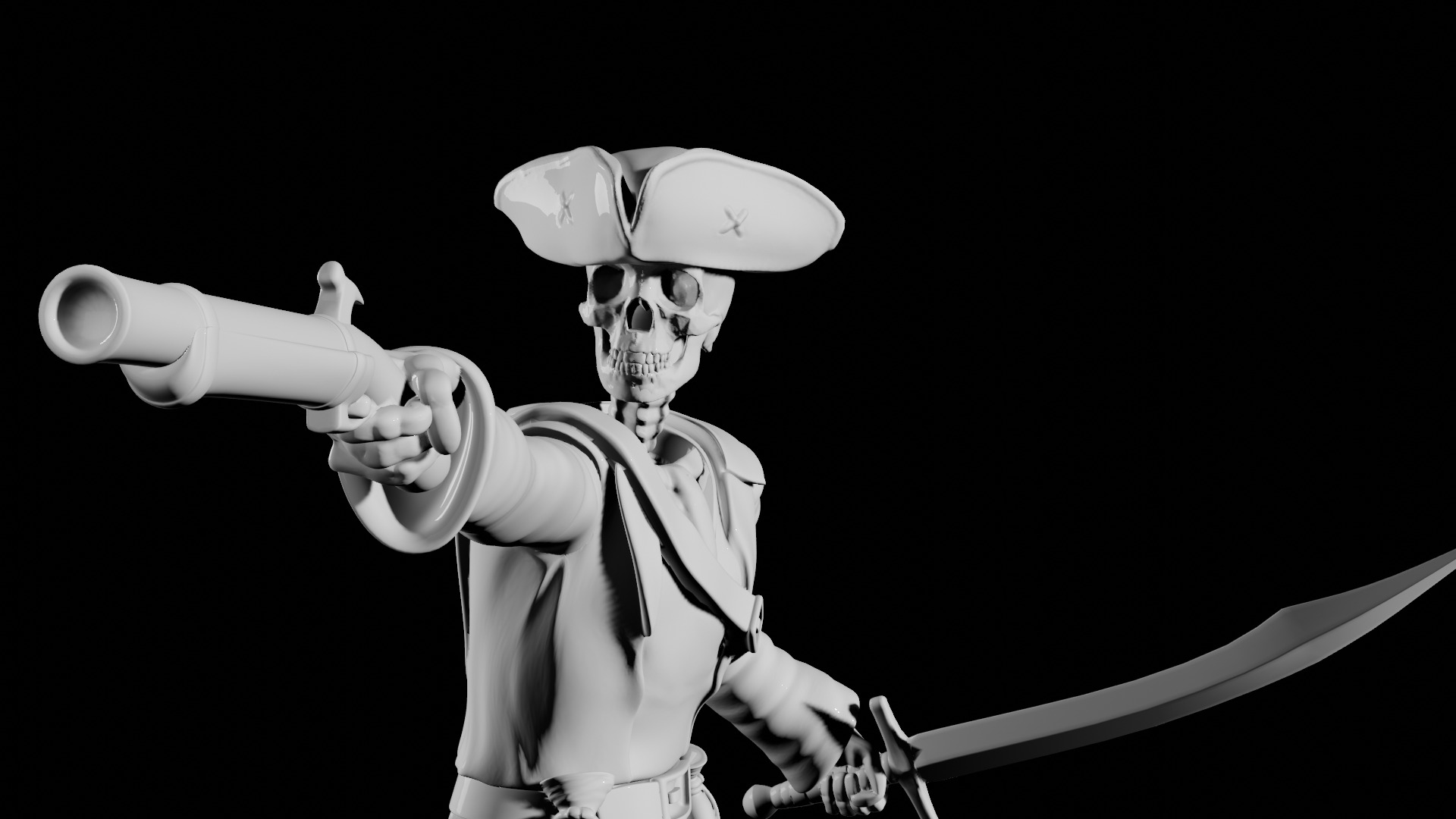 Skeleton Pirate 3D Model Ready for 3D Printing 3D print model_4